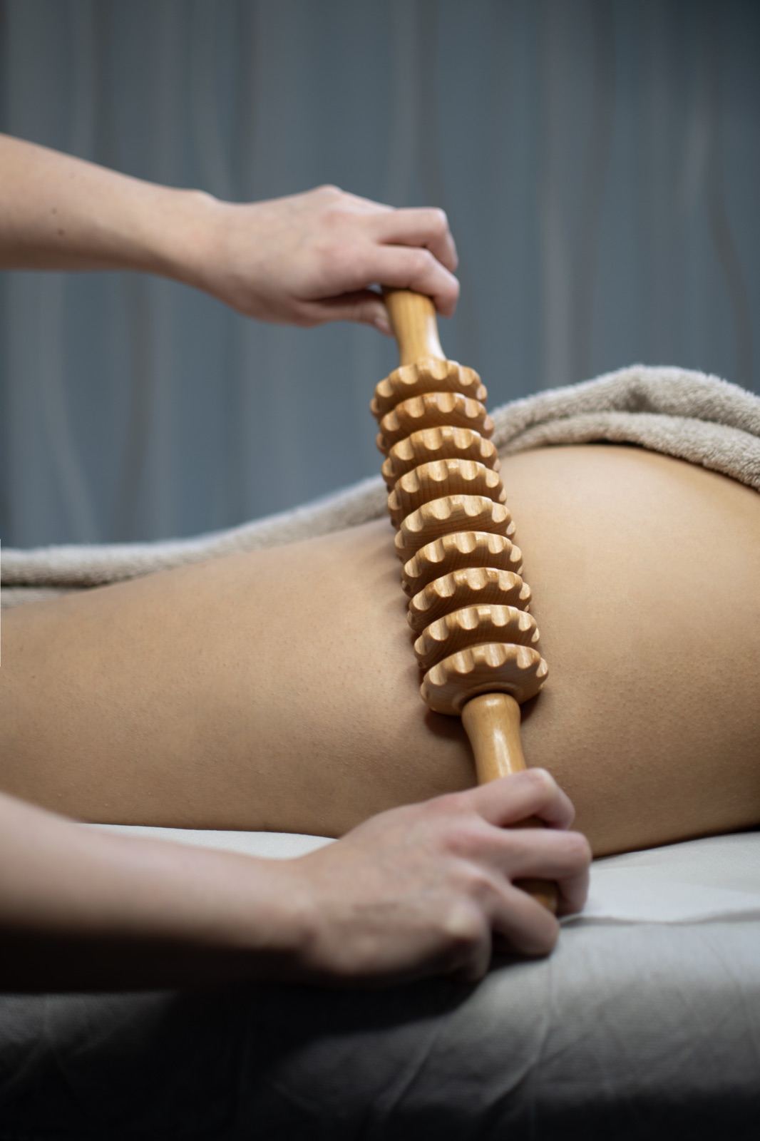 Dettaglio del trattamento di maderoterapia
